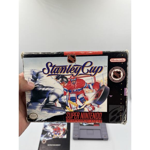 NHL Stanley Cup (Super Nintendo Entertainment System, 1993) - Complete In Box! - Picture 5 of 13
